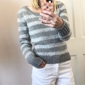 FANG Striped Fuzzy Sweater